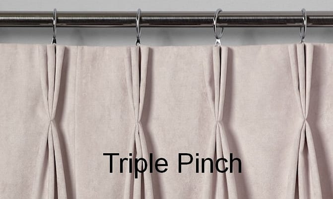 triple pinch pleat